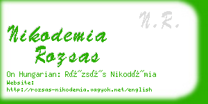 nikodemia rozsas business card